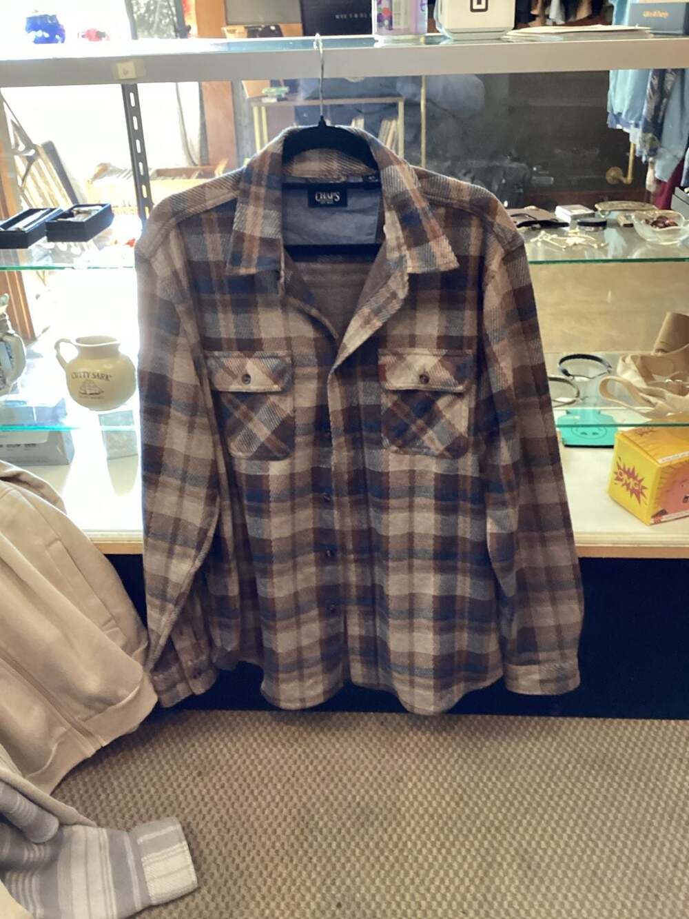 Medium Long Sleeve Plaid Brushed Flannel Shirt